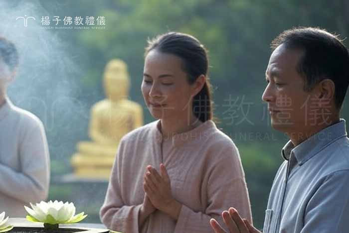 法師慈悲開示佛法,引領會眾於日常生活中,尋得般若智慧的安穩依止。 攝/楊子佛教禮儀公司 法師慈悲開示佛法,引領會眾於日常生活中,尋得般若智慧的安穩依止。|楊子佛教禮儀公司